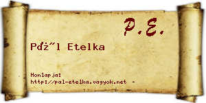 Pál Etelka névjegykártya