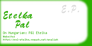 etelka pal business card