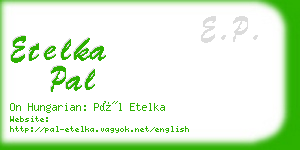 etelka pal business card